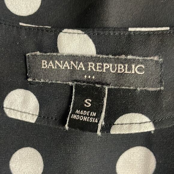 Banana Republic polka dot oversized blouse women’s S - Picture 9 of 12